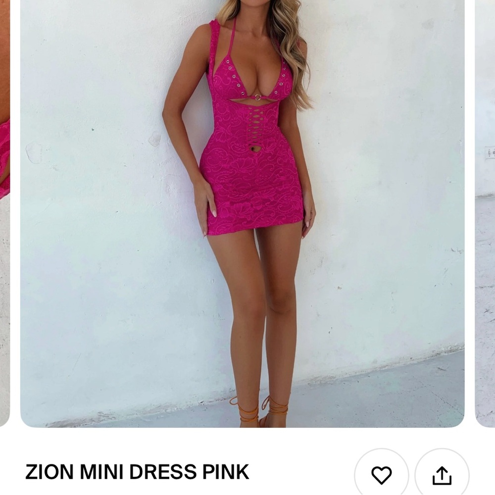 Outcast Zion mini dress pink